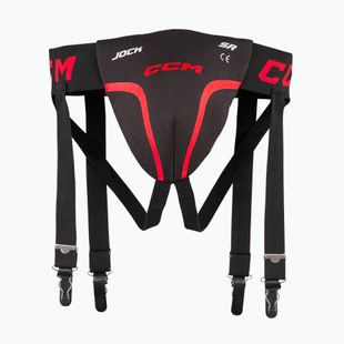 Kinder-Leistenschutz CCM Jock Combo YTH black/red
