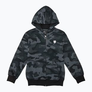 Kinder Sweatshirt Fox Racing Fox Head Camo Full Zip Jr schwarz camo