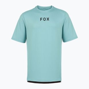 Fox Racing Ranger Wortmarke Männer Radfahren Trikot Vintage waschen blau