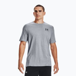 Herren Under Armour Sportstyle Left Chest SS steel helles Heidekraut/schwarzes Trainings-T-Shirt