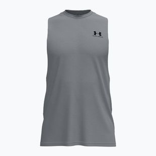 Trainings-T-Shirt Herren Under Armour Left Chest Cut Off Tank steel light heather/black