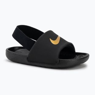 Kinder-Flip-Flops Nike Coffee black/metallic gold