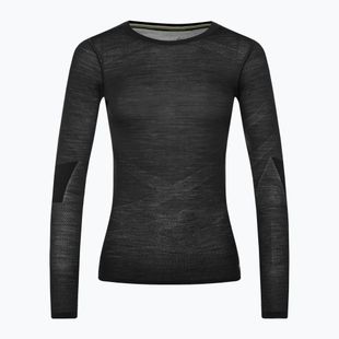 Damen-Thermoaktivshirt Smartwool Intraknit Merino 200 Crew black/white