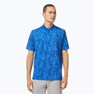 Oakley Herren Contender Print Poloshirt blau FOA403162