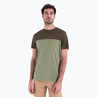 Trekking Shirt Herren icebreaker Merino Cool-Lite Sphere III SS Tee Colour Block lichen/loden