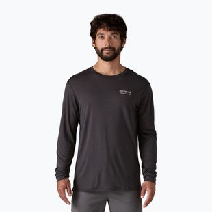 Patagonia Cap Cool Merino Blend Longsleeve Herren Grafik Erbe header/schwarz