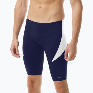 Herren-Schwimmjammer TYR Durafast Elite Curve Splice Hexa Jammer navy/white