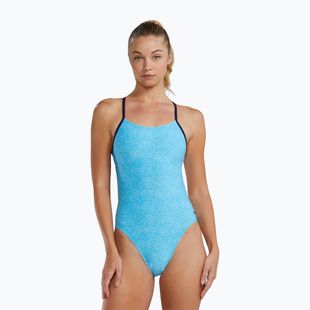 Einteiler Badeanzug Damen TYR Durafast Elite Lapped Cutoutfit light blue/aqua