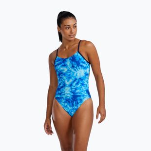 Einteiler Badeanzug Damen TYR Durafast Elite Azultec Cutoutfit ocean blue