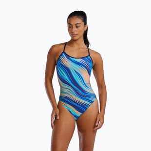 Einteiler Badeanzug Damen TYR Durafast Elite Riptidal Trinityfit teal/orange