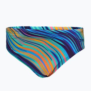 Schwimm-Slips Herren TYR Durafast Elite Riptidal Briefs teal/orange
