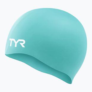 Schwimmkappe TYR Wrinkle Free Silicone turquoise