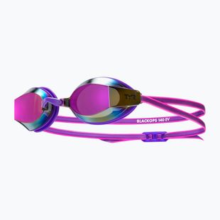 Damen-Schwimmbrille TYR Blackops 140 Ev Racing verspiegelt lila/rosa