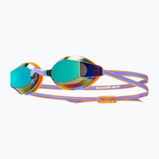 Kinder-Schwimmbrille TYR Blackops 140 Ev Racing verspiegelt lila/orange