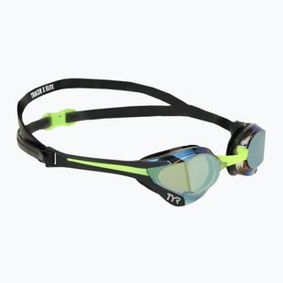 TYR Tracer-X Elite Racing Verspiegelt schwarz/kalk Schwimmbrille