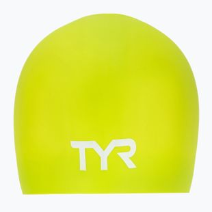 Badekappe TYR Long Hair Wrinkle Free Silicone limelight