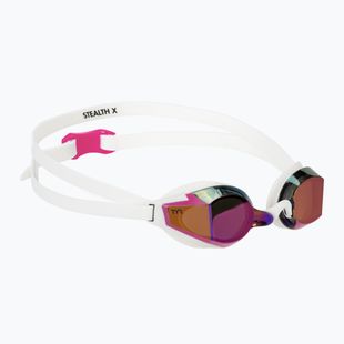 Schwimmbrille TYR Stealth-X Performance Mirrored pink/white