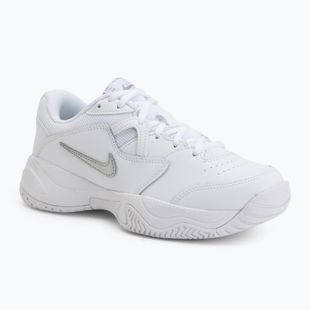 Nike Court Lite 2 Jr Kinder-Tennisschuhe white/metallic silver