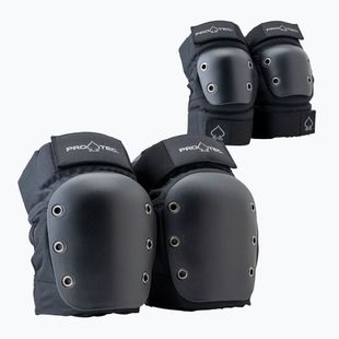 Pro-Tec Street Open Back Knee Elbow protector set schwarz