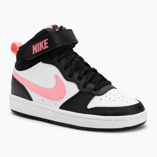 Nike Court Borough Mid 2 schwarz/sunset pulse/weiß Kinderschuhe