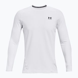 Herren-Trainingslangarmshirt Under Armour CG Armour Fitted Crew white/black