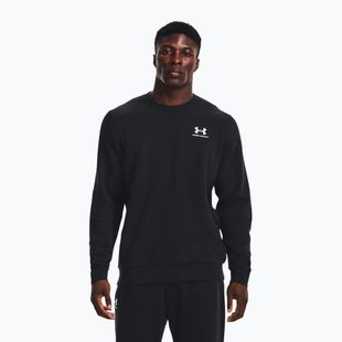 Herren Under Armour Essential Fleece Crew schwarz/weiss Sweatshirt
