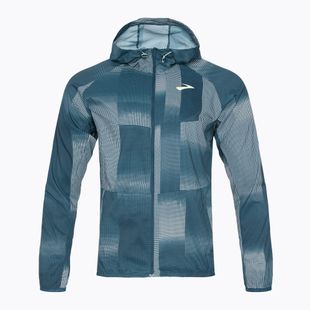 Brooks Canopy Laufjacke für Männer Indigo Rush/Altitude Print