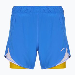 Brooks Chaser 5" 2-In-1 Damen Laufshorts blau/goldene Stunde