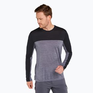 Trekking Longsleeve Herren icebreaker Merino 125 Cool-Lite Sphere LS Tee Colour Block graphite