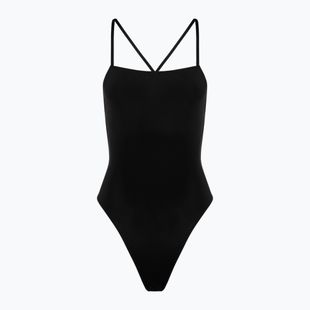Hurley Solid Square Neck Moderate Women's One Piece Swimsuit Schwarz