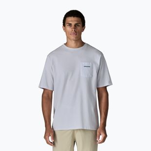 Herren Patagonia Boardshort Logo Tasche T-shirt Responsibili weiß