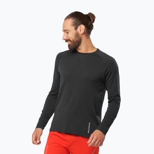 Lauf Longsleeve Herren Salomon Sense Aero Seamless Tee deep black