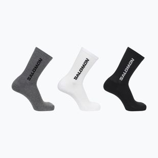 Salomon Everyday Crew 3 Paar Trekkingsocken schwarz/weiss/med grau
