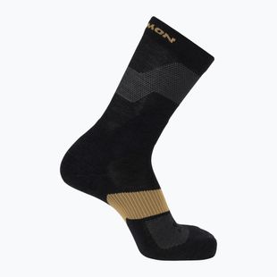 Salomon X Ultra Crew schwarz/seetangfarbene Trekkingsocken