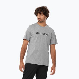 Herren Salomon Logo Performance T-Shirt heidegrau