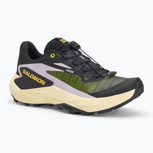 Laufschuhe Herren Damen Salomon Genesis black/sulphur spring/orchid petal