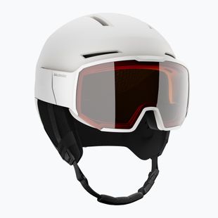 Skihelm Salomon Osmo white/flash tonic orange