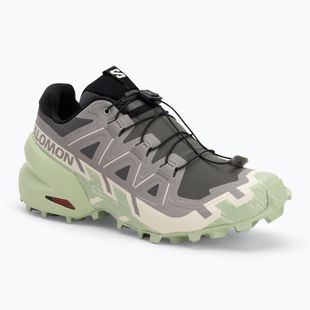 Laufschuhe Damen Salomon Speedcross 6 castlerock/vanilla ice/smoke green