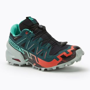 Damen Laufschuhe Salomon Speedcross 6 GTX schwarz/elektrisch grün/kirschbaumfarben
