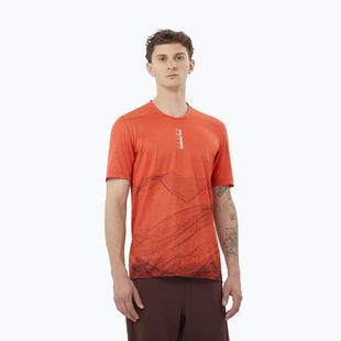 Herren Laufshirt Salomon S/Lab Ultra Tee Aop verbrannt sienna