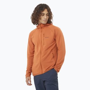 Herren Salomon Sntial Lightwarm Hybrid sierra trekking Sweatshirt