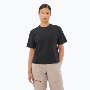 Salomon Trackline Tee SS Damen tiefschwarz