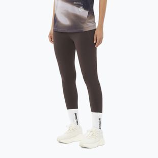 Damen Laufleggings Salomon SHAKEout Bliss 25" coffee bean