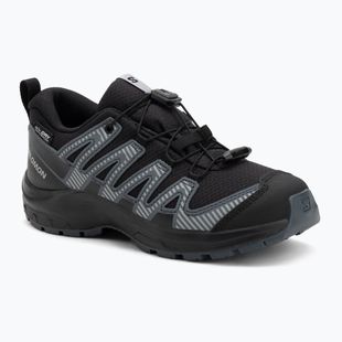 Kinder-Trekking-Schuhe Salomon XA Pro 3D V8 Waterproof schwarz/turbulence/quarry