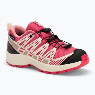 Wanderschuhe Kinder Salomon XA PRO V8 WP rouger/vanila/flamino pink