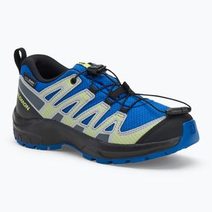 Wanderschuhe Kinder Salomon XA PRO V8 WP nautical blue/black/sharp green
