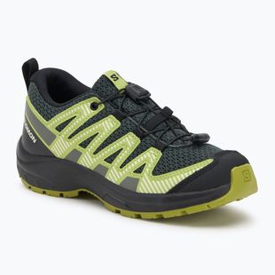 Kinder-Trekking-Schuhe Salomon XA Pro V8 urban chic/schwarz/dunkles Zitrone