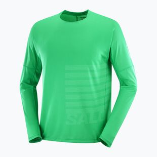 Lauf Longsleeve Herren Salomon Sense Aero Tee GFX Paarakeet/spearmint