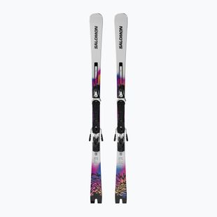 Abfahrtsski Salomon E Addikt Pro 66 + Schnürung MI12 GW whitet/race blue/rhodamine