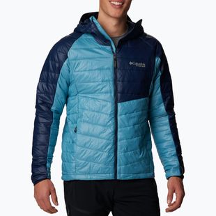 Columbia Platinum Peak Herren Daunenjacke mit Kapuze shasta/collegiate navy
